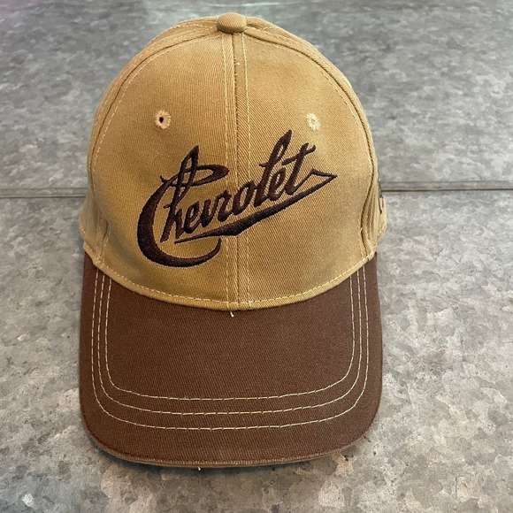 Chevrolet Embroidered Hat Cap Cotton Two Town Open Road Script Cars Vintage Y2K - Picture 1 of 10